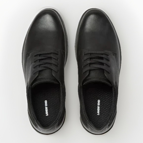 Lands' End Men's Sport Oxford Black Comfort Casual Dress Shoes Men's Size 10.5 - Picture 4 of 5